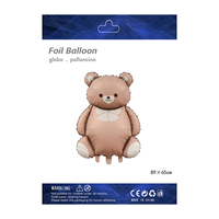 Lot de cartes exquises, ballons géants mignons en forme d'ours, effet mat et métallisé, pour décoration de fête d'anniversaire ou de baby shower