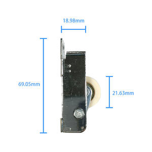 มู่เล่ย์ประตูหน้าต่างแบบปรับได้ล้อพลาสติกแบบลูกกลิ้ง - Product Image 2