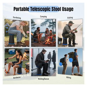 Sgabello Pieghevole Portatile per Adulti, Capacità 600 libbre, Telescopico e Retrattile, per Pesca e Escursionismo all'Aperto - Product Image 6