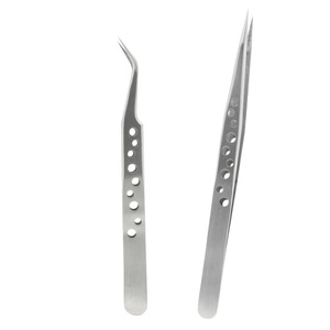 Pincettes en acier inoxydable à pointe fine, outils de manucure durables pour l'application de strass sur les ongles - Product Image 2