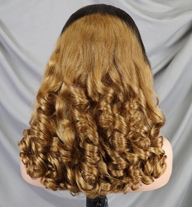 Vague lâche 13x4 Transparent Lace Front Bob Perruque Perruques de Cheveux Humains 300 <span class=keywords><strong>Dentisy</strong></span> Long Lâche Curl Wave Lace Frontal Bob Perruques Pour Les Femmes - Product Image 1