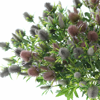 Bunga Eryngium Buatan CAWELL, Simulasi Tinggi, Bahan Sutra Plastik, Sea Holly Buatan, untuk Dekorasi, Bunga Peterseli Buatan