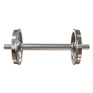 Rueda de riel forjado de vagón de mercancías de acero de llanta doble individual - Product Image 1