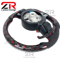 Volant de course en fibre de carbone forgée avec LED RPM pour BMW F30 F10 F15 F16 F06 F32 F26 F25 E46 E36 Accessoires intérieurs de voiture de course