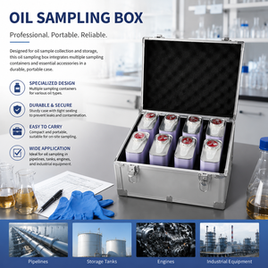 Boîte d'échantillonnage d'huile Degao 500ml 1000ml, étui de rangement portable en aluminium pour la collecte d'échantillons de pétrole, d'essence et de diesel - Product Image 2