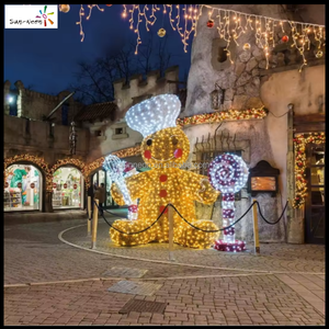 Oso Gigante de Navidad con Luces LED, Decoración para Fiestas, Festivales y Bodas al Aire Libre, Longitud Personalizable, IP44 - Product Image 4