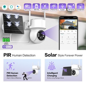 Cámara PTZ 4G con Energía Solar ICSee, Cámara de Vigilancia Exterior Impermeable de Alta Definición con Intercomunicador de Voz y Alarma - Product Image 5