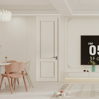 Porte intérieure en bois peinte sur mesure 840x2100 conforme DIN pour projets résidentiels, à âme pleine, style moderne