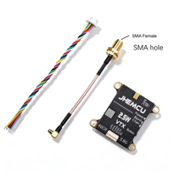 Émetteur vidéo FPV JHEMCU 2W 5.8G VTX 40CH avec microphone intégré, 2-6S, trou de montage 30.5*30.5 pour drone de course FPV