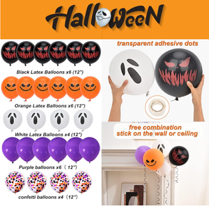 Calabaza Calavera Fantasma Murciélago Globos de papel de aluminio Banners Foil Swirls Tassels Spider <span class=keywords><strong>Web</strong></span> Creepy Cloth Props <span class=keywords><strong>para</strong></span> Happy Halloween Party Decor - Product Image 5