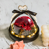 AYOYO OEM rose fleurs préservées fini coloré rose amour verre couverture amoureux 2025 cadeau de fête des mères