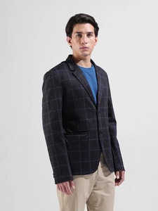 Veste blazer à carreaux décontractée pour homme avec un design moderne et ajusté pour le travail au bureau, les réunions décontractées et la mode quotidienne - Product Image 6