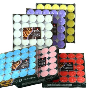 100 pièces Bougies chauffe-plat en cire de soja d'aromathérapie européenne non parfumées, 1,5 heure, sans fumée, faites à la main, spirituelles - Product Image 1