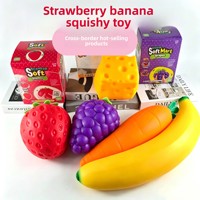 Maltose Rubber Squishy Cross-Border Ice Cube-Shifting Dog Slow-Rebound Strawberry Toothpaste Donut Squeeze-To-Depress
