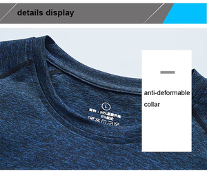 <span class=keywords><strong>T</strong></span>-<span class=keywords><strong>shirt</strong></span> à col rond personnalisé avec logo, respirant, à séchage rapide, style décontracté, athlétique, gym, boxe, coupe confortable, manches courtes - Product Image 2