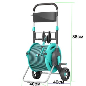 50m mới vườn hose Ống chủ Hose Reel Rack giỏ hàng với bánh xe Hose Reel Set cho sân ngoài trời tưới nước - Product Image 1