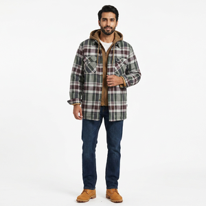 Chaqueta de Franela para Hombre de Alta Calidad, con Logotipo Personalizable, Cuello Alto, Tallas Grandes, Precio al por Mayor - Product Image 1