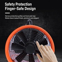 Ventilateur axial portatif sûr et pratique, haut débit d'air, 220V, ventilateur d'évacuation, moteur en cuivre pur