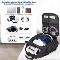 Sac à dos VR de grande capacité étui de transport pour machine VR portable compatible avec le sac PSVR2 sac à dos sac de transport VR