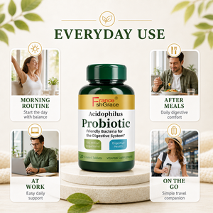 Wholesale Shecome <b>Probiotic</b> Supplement Manufacturer 100 Million CFU for Digestive Support 120 Acidophilus <b>Probiotic</b> <b>Tablets</b> - Product Image 4