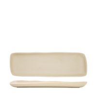 Plato Rectangular para Servir Crema, 30x10 cm
