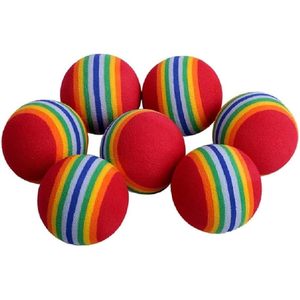Bepets – balles en mousse pour chats, jouet doux à rayures arc-en-ciel colorées, 1.7 pouces, jouet interactif pour chat contre l'ennui - Product Image 1