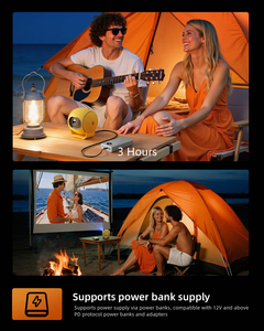 New Arrival Home Theater <strong>Mini</strong> Projector 720P 4K Video 200 ANSI Lumen Fully-sealed Portable <strong>Android</strong> 13 WiFi/BT Smart Projector - Product Image 4