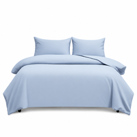 Ensemble de draps en tissu brossé doux, 85 GSM, polyester, 4 pièces, ensemble de literie, couleur personnalisée, vente en gros, OEM et ODM
