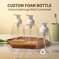 Bouteilles en plastique PET vides de 250 ml, 300 ml, 500 ml pour cosmétiques, avec logo, pour savon, shampoing, lotion moussante, pompe distributrice de liquide pour bébé