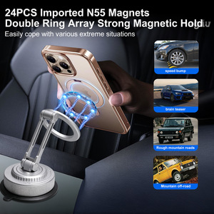 Support de téléphone magnétique tout métal à ventouse, rotation à 360°, pour voiture - Product Image 3