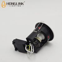 Spot encastré LED anti-éblouissement 35W max, rond, fixe, ignifuge IP20, pour éclairage intérieur commercial et hôtelier