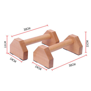 Barre de gymnastique en bois massif de hêtre de 30 cm, barre parallèle pour exercices de musculation à domicile - Product Image 5