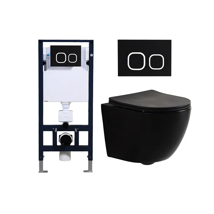 Wc Sanitary Ware Water Closet Semi Tankless Wall Hanging Mounting Bowl Toilet