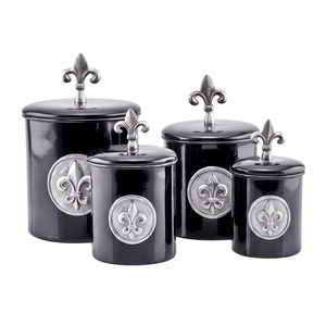 Premium Stainless Steel Storage Container With Powder Coated Aluminum Knob Elegant Kitchen Organizer Durable Pantry Canister - Product Image 1