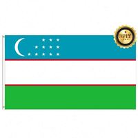 Drapeaux de l'Ouzbékistan en gros 3x5 pieds, polyester 68D/100D, personnalisation pour toutes les nations, expédition rapide, fournisseur fiable, livraison rapide