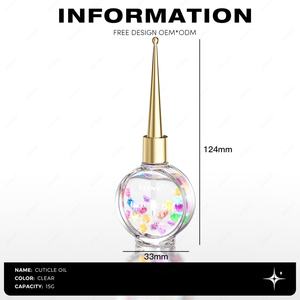 JTING Nuevo Estilo Aceite para Cutículas con Flor 15ml, Aceite Transparente para Uñas, Marca Privada OEM, Aceite Revitalizante Nutritivo Personalizado Gratis - Product Image 2