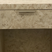 Table de chevet moderne à 1 tiroir, aspect bois de palisandre, rangement ouvert durable, pour salon, chambre, hôtel et entrée