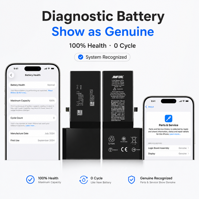 OEM Show As Genuine Cell Phone Batteries for iphone XS Max 11 12 14 16 17 Pro Max Battery 13 Mini Battery Replacement Factory