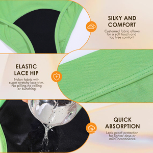 Bragas Menstruales de Fibra de Bambú con 4 Capas y Logo Personalizado, Ropa Interior Sostenible sin PFAS a Prueba de Fugas para Flujo Abundante para Mujer - Product Image 2