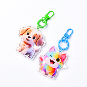 Custom Acrylic Keychain - Custom Printed Acrylic Charm Keyring Promotional Metal Plastic Keychain Gift Anime Style