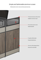 Meubles de bureau au design moderne, poste de travail individuel pour employés, table d'ordinateur en bois, bureaux de bureau avec armoire de rangement