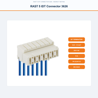Connecteur RAST 5 IDT Série 3626, 2-12 pôles, connecteur fil-carte à isolation par déplacement, pas de 5,0 mm, DIN 46244, connecteur à languettes