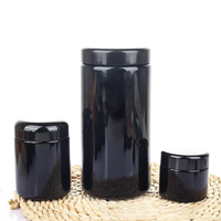 Frasco de Vidrio Violeta Oscuro Natural de 100/250/500/1000 ml, a Prueba de Olores, para Suplementos, Alimentos, Gomitas y Flores Secas, con Tapa de Baquelita