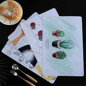 Printed Placemat Customized Heat Proof Pp Printed Table Mat Kitchen Plastic Placemats