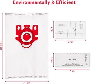 Reemplazo de bolsas de polvo 3D Airclean para <span class=keywords><strong>Miele</strong></span> FJM Vacuum Compact C2 C1 Complete C1 S241 S290 S300i S500 S700 S4 S6 Series - Product Image 5
