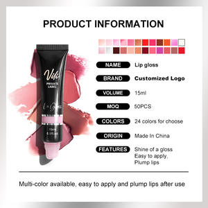 Brillo Labial Vegano de 15 ml de Marca Privada, Brillo Labial Voluminizador, Hidratante, con Brillo Natural, Transparente - Product Image 2