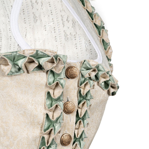 OEM <b>Women</b> Traditional Dirndl <b>Dress</b> Floral Embroidered Fitted Bodice Knee Length A Line Skirt Short Sleeve <b>Vintage</b> Style - Product Image 6