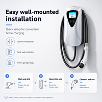 Neue 7kW DC Smart EV-Ladestation mit RFID-Kartenzugang Heimladestation CE/FCC-Zertifiziert 2 Jahre Garantie OEM ODM Unterstützung