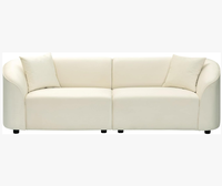 Sofá en forma de guisante de diseño moderno al por mayor con bandeja Muebles de salón de lana de cordero Hoteles Diseño de nube de asiento profundo Tamaños de colores personalizados