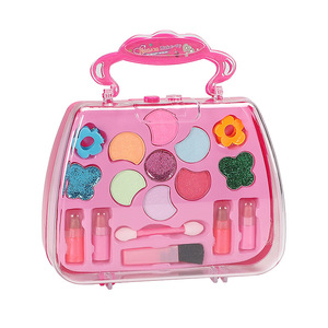 Nouveau bricolage lavable princesse filles mode cadeau fard à paupières rouges à lèvres semblant jouer beauté <span class=keywords><strong>maquillage</strong></span> jouets Kit ensemble avec sac cosmétique - Product Image 1